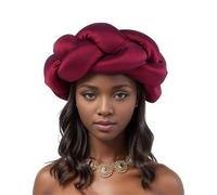 African Braided Headband Big Headband Nigerian Turban Cap Wedding Party Hair Styling Band Adjustable Hat
