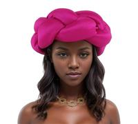 African Braided Headband Big Headband Nigerian Turban Cap Wedding Party Hair Styling Band Adjustable Hat