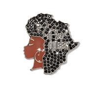African Brooches for Women Juneteenth Brooch Pins Enamel Black History Africa Map Brooches Black Queen Power Fist Lapel Pins Black History Month Juneteenth African Jewelry Accessories Outfits Party