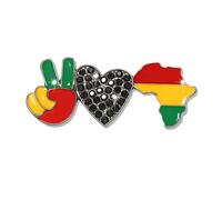 African Brooches for Women Juneteenth Brooch Pins Enamel Black History Africa Map Brooches Black Queen Power Fist Lapel Pins Black History Month Juneteenth African Jewelry Accessories Outfits Party