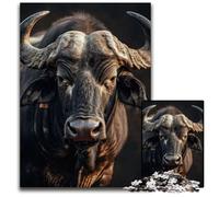 African Buffalo Jigsaw Puzzles for Adults 1000 Piece Difficult Puzzles for Adults Challenging Brain Teaser Family Activity Home Decor 1000 PCS(38x26cm)