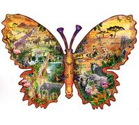 SUNSOUT INC - African Butterfly - 1000 pc Special Shape Jigsaw Puzzle by Artist: Alixandra Mullins - Finished Size 24" x 35" - MPN# 97013