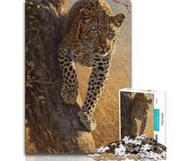 African Cheetah JigsawPuzzle 1000 Pieces for Adults,Toys Educational Games Stress Relieving Suitable for Desktop Decoration (75x50cm)