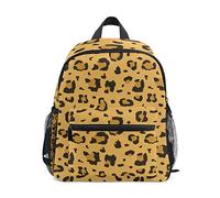 African Cheetah Leopard Print Toddler Backpack Bookbag Mini Shoulder Bag for 1-6 Years Travel Boys Girls Kids with Chest Strap Clip Whistle
