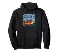 African Cichlid Keeper Peacock Illustration Aquarist Pullover Hoodie