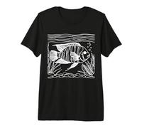 African Cichlid Line Art Aquarist Premium T-Shirt