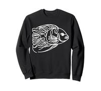African Cichlid Line Art Aquarist Sweatshirt
