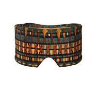 African Classic Weave Print Sleep Eye and Ear Muffs Soft Blackout for Adults Kids Comfortable Travel Nap Aid