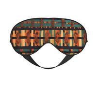 African Classic Weave Print Soft Eye Mask Lightweight Sleep Aid Breathable Blackout Travel Nap Yoga Meditation