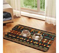 African Classic Weave Printing Pet Absorbent Tablecloth, Special Pad For Pet Bowls, Rollable For Storage, Ideal For Pet Bowls