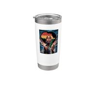 African Continent Afro Woman Meditative Art Stainless Steel Insulated Tumbler