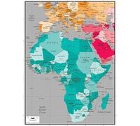 African Continent Map - 1000 Piece Jigsaw Puzzle Handcrafted Kit, Durable Wood Boards, Perfect Interlocking Fit, Ideal For Adult Jigsaw Puzzle Lovers