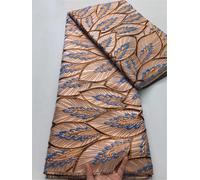 African Damask Lace Fabric Brocade French Tulle Jacquard Lace Fabric Satin for Nigerian Wedding Party Dress