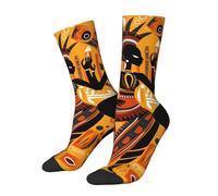 African Dancing Women Ethnic Socks Novelty Ladies Socks Soft Crew Sock For Men Trekking Home 40Cm