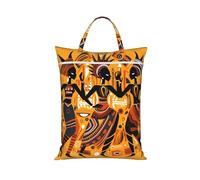 African Dancing Women Travel Laundry Bag with Handle, Portable Dirty Washing Bag for Camping Gym Holidays Ethnic Water-Repellent Laundry Tote for Suitcase Luggage