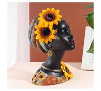 African Deco Sculpture, Mother and Son African Figurines Statue, Decoration For Living Room, Apartment Modern, Deco Office,Mother's Day For Decor,yellow