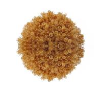 African Drawstring Puff Bun 3 Colors Kinky Curly Hairpiece 18cm Diameter Voluminous Updo for Women 2. 搜索关键词(Yellow)