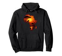 African Dresses Safari Clothes Sunset Wildlife Africa Map Pullover Hoodie
