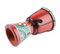 African Drum 5in Wooden Djembe, Hand Percussion Instrument with Crisp Sound, Traditional Solid Wood Hand Drum for Kids Adults, for Music Therapy and Rhythm Practice