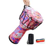 African Drum 8/10 Inch Percussion, Djembe Drum Music Enlightenment Darbuka Drum with Handle(Large 8+accessories)