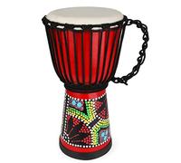 African Drum 8 x 15.75 Inch Djembe Mahogany Goatskin Drumhead