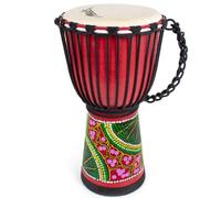 African Drum, Hand-Painted Bongo Congo Djembe Drum 9.5'' x 20'' Mahogany Goatskin Drumhead for Children Starter Beginners