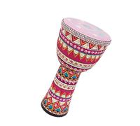 African Drum Instruments 10 Inch Lightweight PVC Body Rhythm Drum Head African Drum Percussion Hand Drum With Strap Professional African Drum (Color : D)