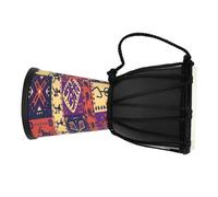 African Drum Instruments 4 Inch Painted Colourful West African Djembe Drum Head Hand Drum Musical Instrument Professional African Drum (Color : E)