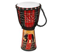 African Drum,Mahogany Goatskin Drumhead,Hand Drum Stardard Size 8In Great Gift for Beginners Kids and Adults