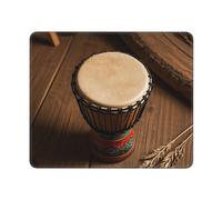 African Drums and Ethnic Instruments Gaming Mouse Pad Small Mouse Mat with Stitched Edges Non-Slip Long Desk Pad 12x10 in Desk Mat for Keyboard Home Office Gaming Work