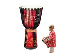 African Drums for Kids - 8-Inch African Inspired Multi-Colored Hand-Carved Drum - Percussion Instruments, Artistic Music Decoration for Music Lessons, Activities, Performances