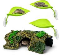 African Dwarf Frog Tank Accessories Platform, Hideout and 3 Leaf Ledges