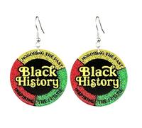 African Earrings Glitter Acrylic Juneteenth Drop Dangle Earrings Black History Month African Jewelry Gifts, Acrylic, No Gemstone