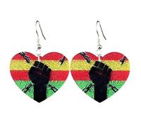 African Earrings Glitter Acrylic Juneteenth Drop Dangle Earrings Black History Month African Jewelry Gifts, Acrylic, No Gemstone