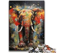 African Elephant Adult Jigsaws 1000 Pieces Difficult,Help The Brain Exercise Addictive Toys to Cultivate Patience Great Gift (38x26cm)