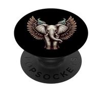 African Elephant Angel with Wings PopSockets Swappable PopGrip