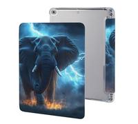 African Elephant Braving Thunders Cute Tablet Case with Pencil Holder Unisex Slim Hard Protective Cover Compatible with iPad 9th/ 8th/ 7th