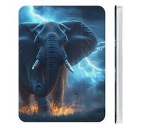 African Elephant Braving Thunders Cute Tablet Case with Pencil Holder Unisex Slim Hard Protective Cover Compatible with iPad Mini 4/5/6