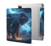 African Elephant Braving Thunders Cute Tablet Case with Pencil Holder Unisex Slim Hard Protective Cover Compatible with iPad 2020 /Pro 2020/2020 AIR 4 /Pro 2021