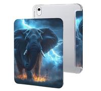 African Elephant Braving Thunders Cute Tablet Case with Pencil Holder Unisex Slim Hard Protective Cover Compatible with iPad 9th/ 8th/ 7th