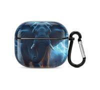 African Elephant Braving Thunders Trendy Bluetooth Earbuds Protector Printed Wireless Earbud Case Covers Compatible with Airpods 3