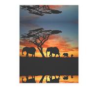 African Elephant Crystal Sticker, 3D Stereoscopic Effect, Pattern Does Not Fall Off When Exposed to Water