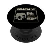 African Elephant Facts Largest Land Animal Info PopSockets Adhesive PopGrip