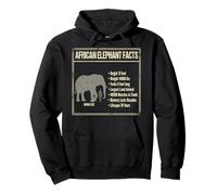 African Elephant Facts Largest Land Animal Info Pullover Hoodie