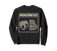 African Elephant Facts Largest Land Animal Info Sweatshirt