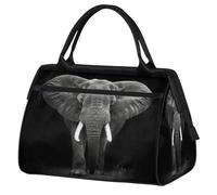 African Elephant Gym Bag for Men Women, Elephant Pattern Travel Sports Duffel Bags Waterproof Weekend Overnight Bag Lightweight Carry On Luggage Tote
