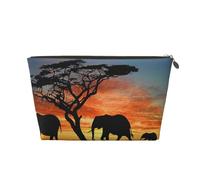 African Elephant Leather Travel Wash Bag, Stylish and Durable, Easy to Carry