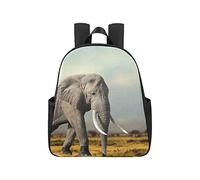 African Elephant Masai Mara National Park Backpack Purse 12.40x5.12x14.17inch Teen Backpack Multipurpose Casual Hiking Backpack Business Travel School,Office