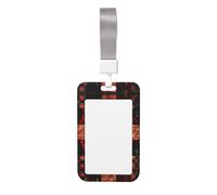 African Elephant Patchwork Print Id Card Holder,Badge Holder with Lanyard,Work Pass Protector for Office Staff School Nurse