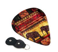 African Elephant Patchwork Printed Guitar pick Guitar Plectrums for Acoustic Guitar Electric Guitar Bass Guitar - Guitar Accessories - 6 Pack 0.71mm